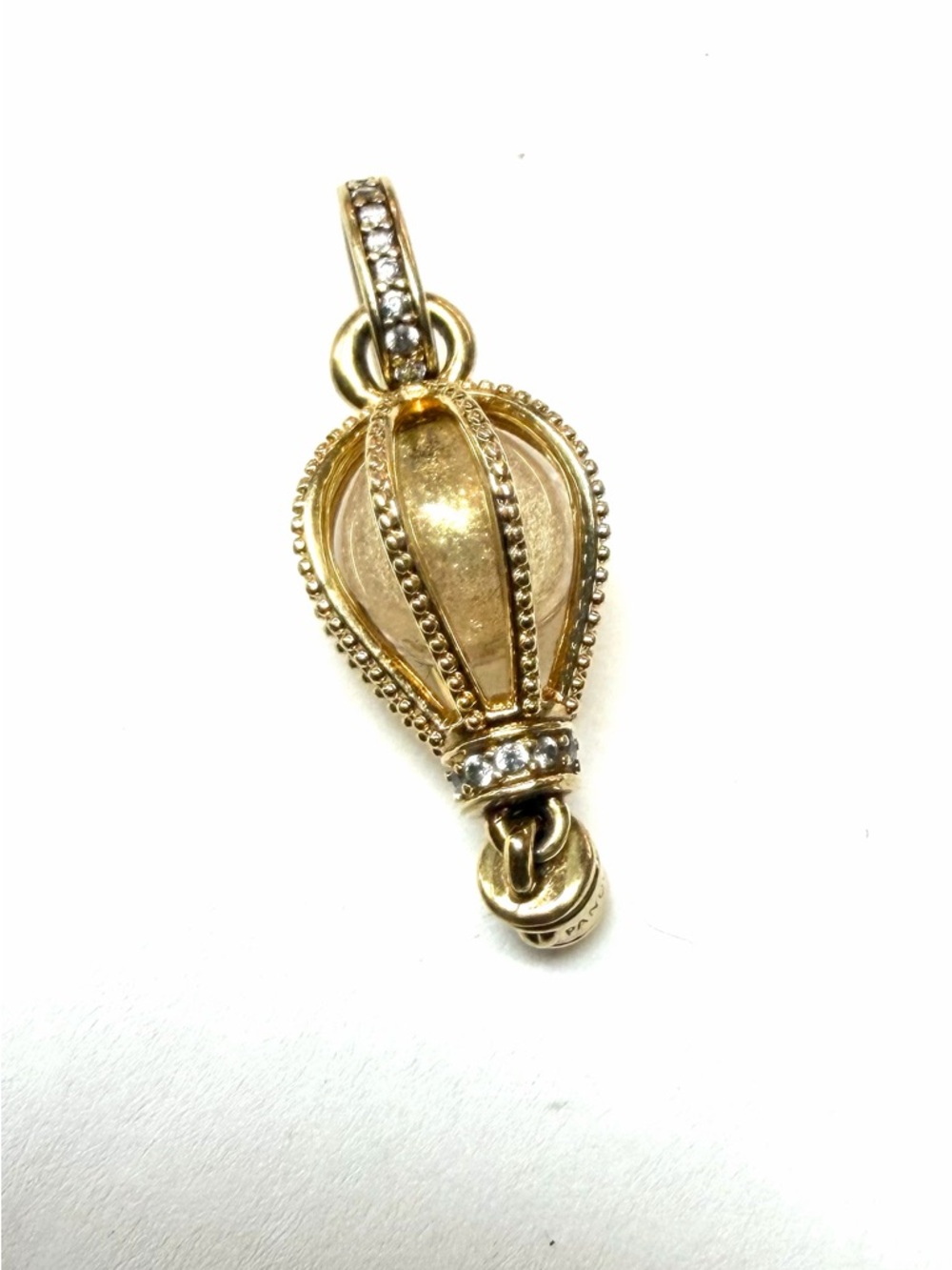 Pandora Gold Sparkling Hot Air Balloon Dangle Charm #789434C01